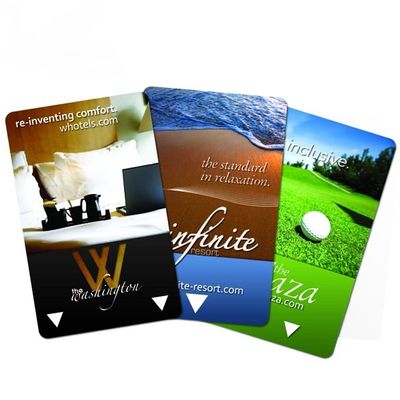 RF Plastic RFID Magnetic Hotel Elevator Key Cards Custom Brand ISO 14333A Compliant