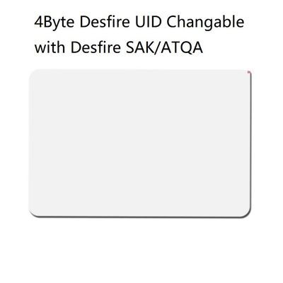 ISO14443A Uid 변경 가능한 RFID 스마트 카드 13.56mhz 액세스 제어 PVC 카드