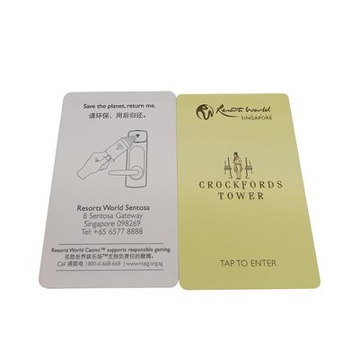 PVC 스마트 마그네틱 호텔 RFID 키 카드 0.8-0.9mm 두께 접근 제어