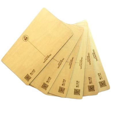 목재 호텔 문 RFID 키 카드 1.2mm 두께 프로그래밍 13.56MHZ 주파수