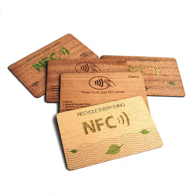 RFID 목재 호텔 키카드 접근 제어 매트 또는 광택 가공 ISO14443A