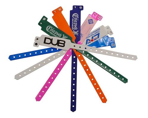 다채색 13.56 Mhz RFID 손목밴드 일회용 플라스틱 병원 RFID 팔찌