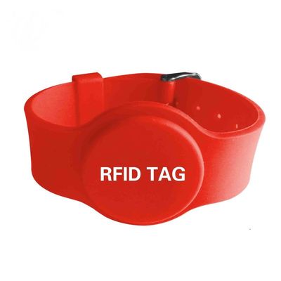 화려한 실리콘 RFID NFC 손목밴드 현금 없는 결제, 이벤트용 RFID 팔찌