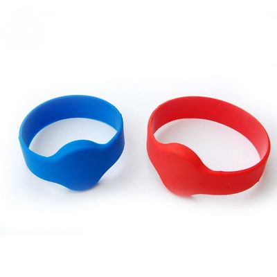 13.56MHz PVC 실리콘 RFID 접근 제어 손목밴드 고온 저항