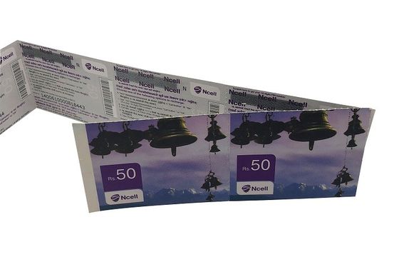 팬 폴드 NFC RFID 종이 티켓 ISO14443A 프로토콜 85x54mm 기차용