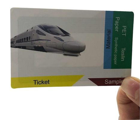기차 RFID 종이 티켓 13.56Mhz ISO14443A 프로토콜 사용자 정의 색상