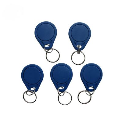 ABS 재료 13.56 Mhz RFID 키 포브 태그 HF RFID 키 포브 체인 관리
