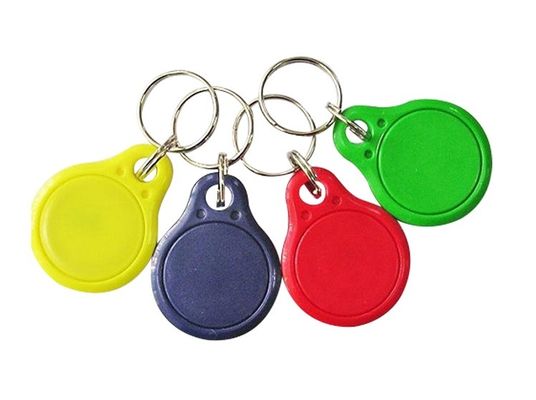ABS 재료 13.56 Mhz RFID 키 포브 태그 HF RFID 키 포브 체인 관리