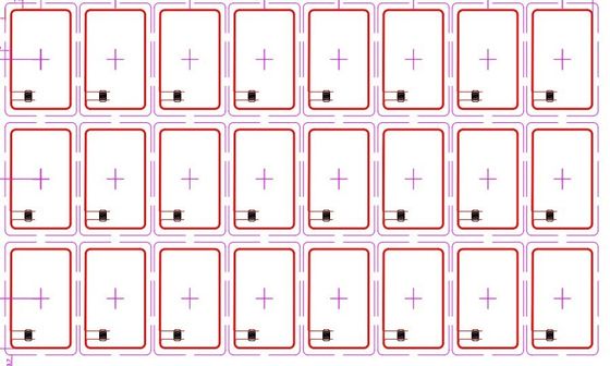 맞춤형 크기의 RFID 카드 인레이 프리 램 HF 접촉 없는 스마트 카드 13.56MHZ