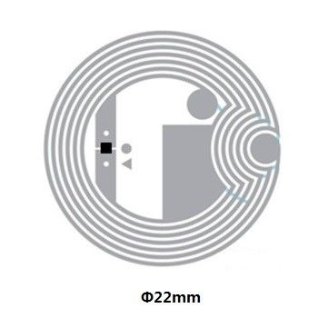 13.56MHZ UHF Wet Inlay RFID Tag Dia 25mm 종이 카드 / 키 포 / 손목밴드