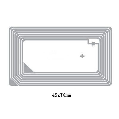 45x76mm HF RFID 인레이 PET 재료 13.56MHZ 주파수 에치드 안테나