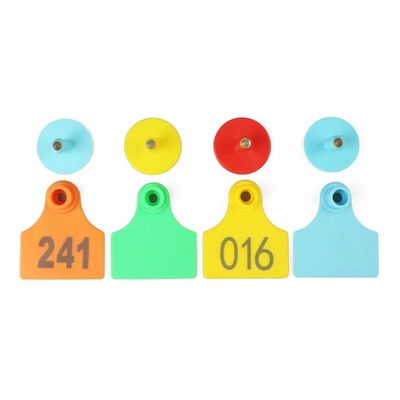 70x80mm 104x74mm UHF 동물 RFID 귀 태그 가축 모니터링을위한 TPU 물질