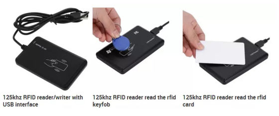 사용자 지정 로고 RFID 카드 리더 13.56Mhz 125KHZ ID 카드 리더 T5577 칩